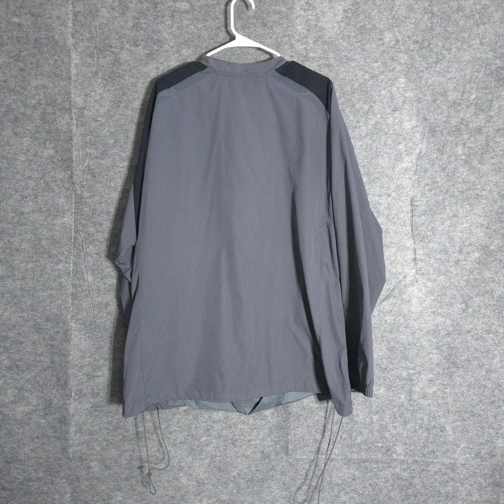 Nike Storm-FIT Pullover Men XL Gray RC Elite Lacrosse 1/4 Zip Windbreaker 359725